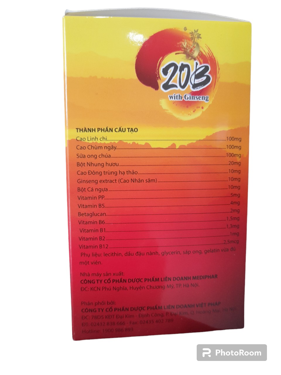 Viên uống bồi bổ cơ thể Vitamin 20B Ginseng giúp ăn ngon ngủ tốt, phục hồi cơ thể, bổ sung vitamin cho cơ thể