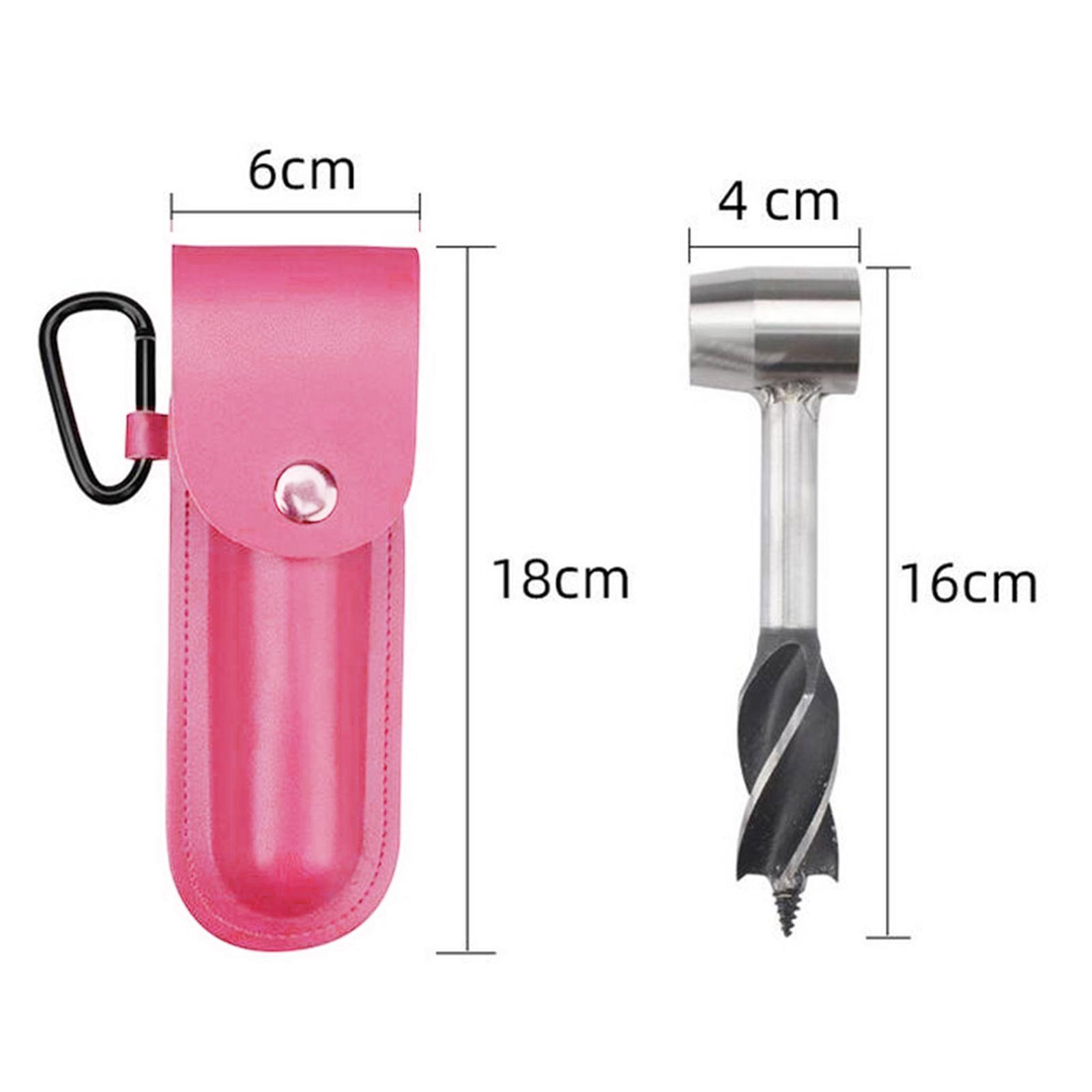 Hand Auger Drill Bit Woodworking Hand Screw Drill Camping Tool pink