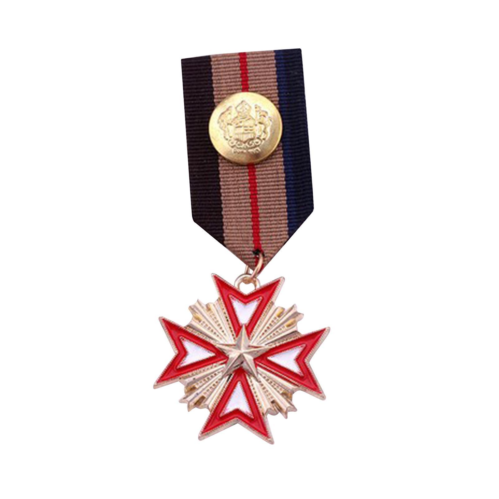 Striped Fabric Badge Medal Fashion Brooch Pin for Shirt Women Men 2x