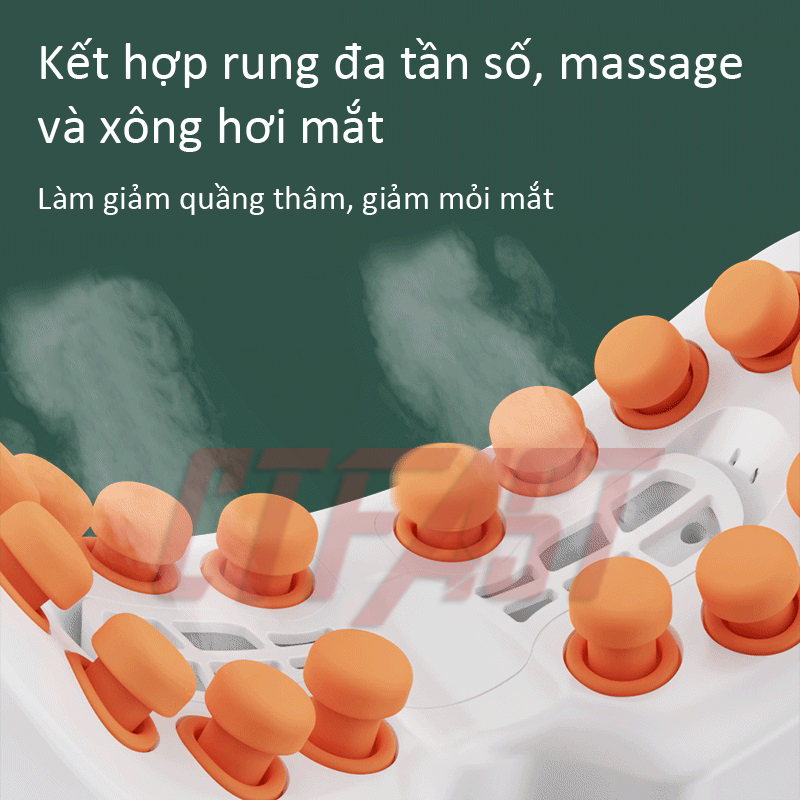 Máy massage mắt thông minh CTFAST : Mát xa khí nén, rung đa tần số kết hợp nhiệt ổn định hỗ trợ giảm mỏi mắt cải thiện thị giác, giảm quầng thâm, kết nối bluetooth nghe nhạc thư giãn