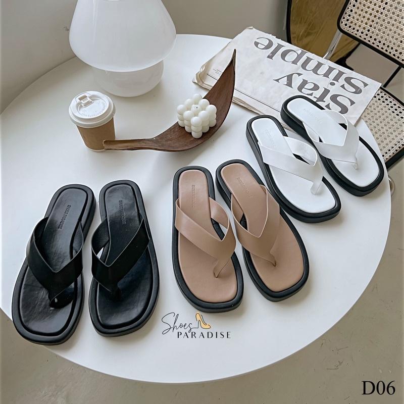 Dép nữ kẹp cute đẹp thời trang kiểu đế cao SHOES PARADISE D06