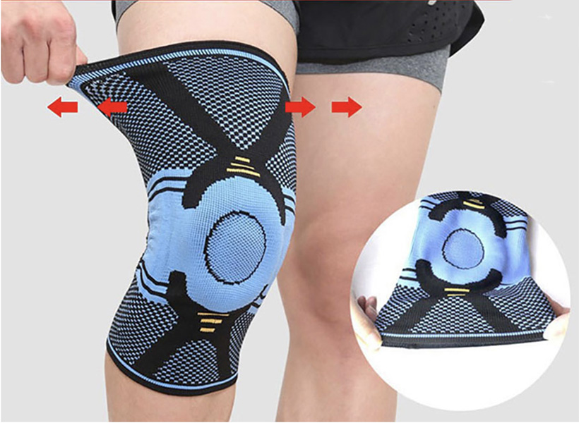 Băng Gối Thể Thao Aolikes Knee Pads Có Lớp Đệm Silicon Và Lò Xo Chính Hãng Aolikes (1 Chiếc)