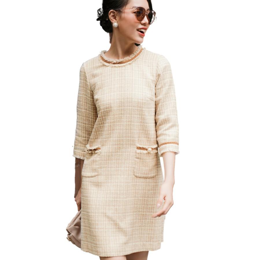 Đầm Suông Trang Trí Dây Nhung SYO D4820016