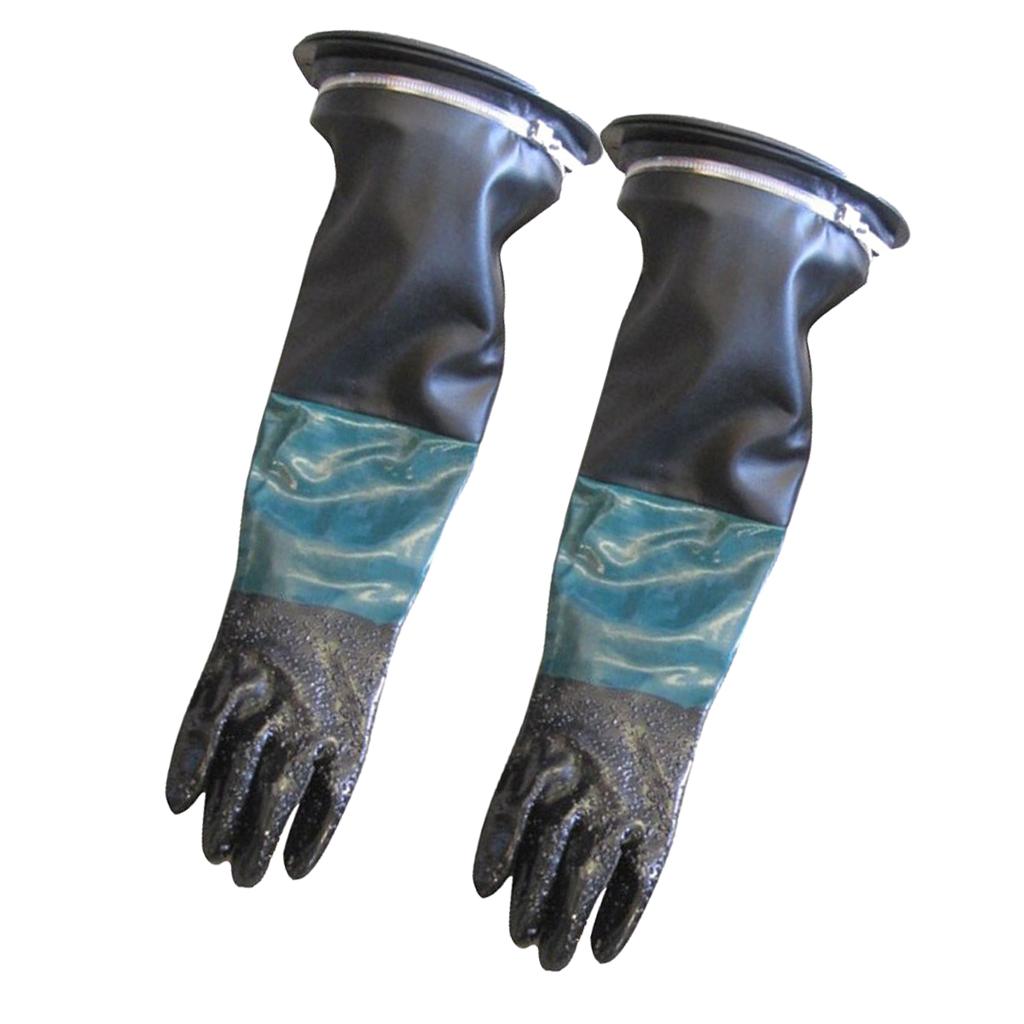 Pair Of Gloves Heavy Duty 210mm Glove Holder & Clamp For Sand Blast Cabinet