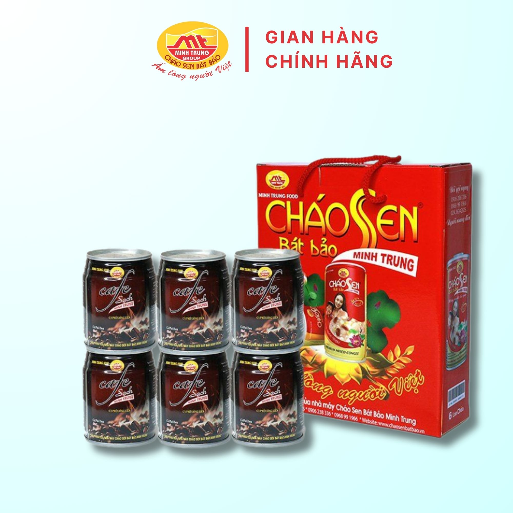 Cà Phê Đen Minh Trung lốc 6 lon - CAPHEDEN 6