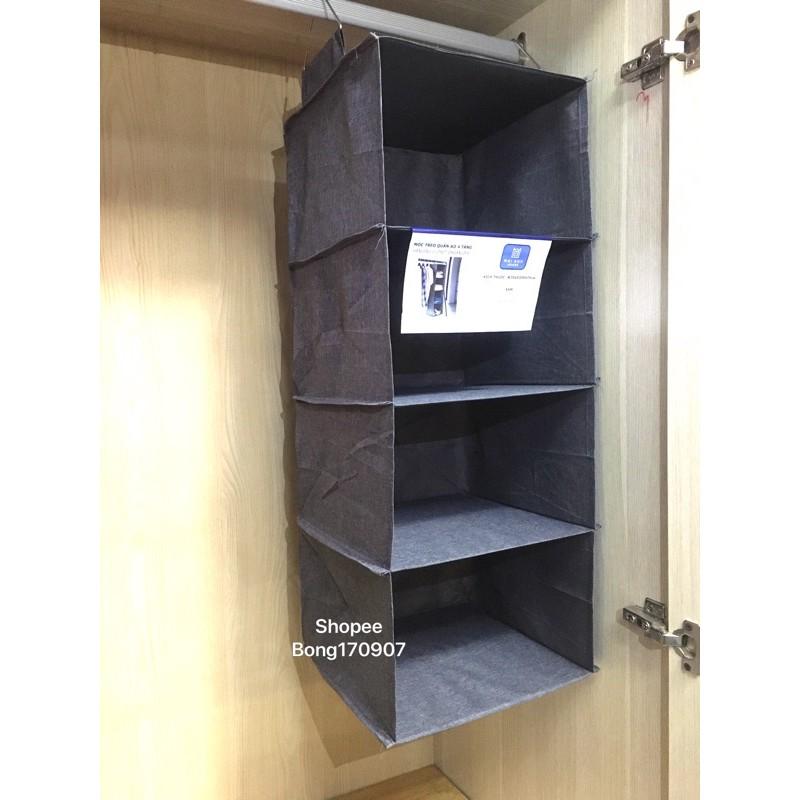 Kệ treo tủ quần áo 3 tầng tiện gọn dễ tìm chất vải oxford 300d