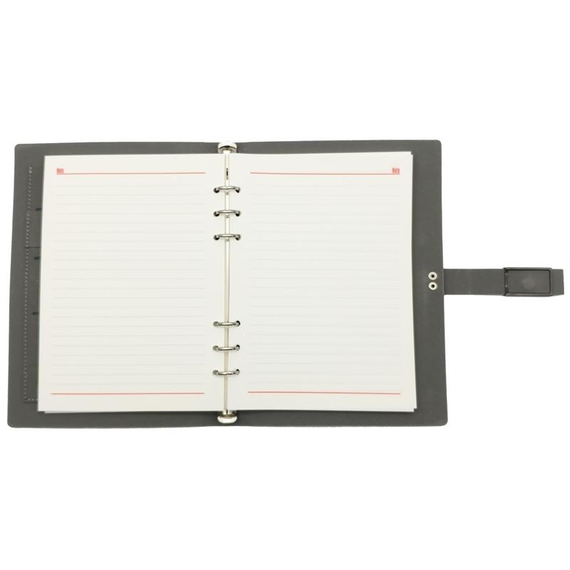 Sổ Bìa Da Kẻ Ngang 200 Trang 80gsm - The Sun SC02-22 - Màu Xám