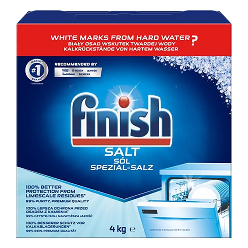 Muối rửa bát Finish Dishwasher Salt 4kg QT017389, muối máy rửa bát Bosch, làm mềm nước