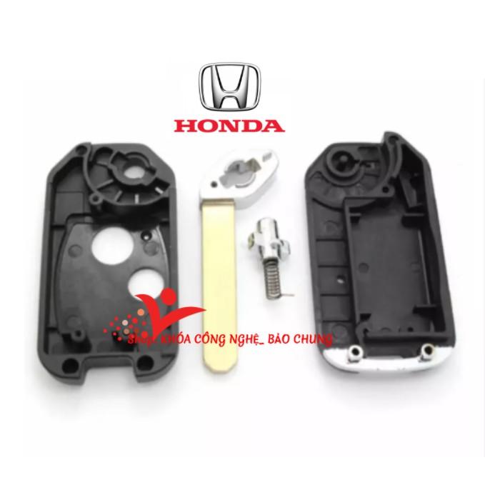 Vỏ chìa khóa thẳng và độ gập xe Honda Civic, Honda City, Honda Crv, Honda Accord hàng chuẩn đầy đủ logo