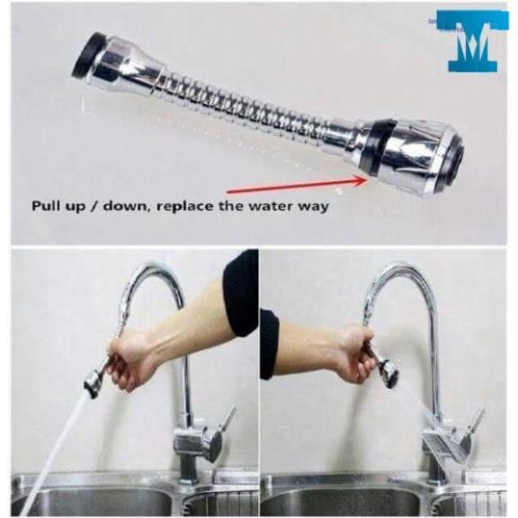 VÒI NƯỚC INOX TĂNG ÁP CAO CẤP XOAY 360