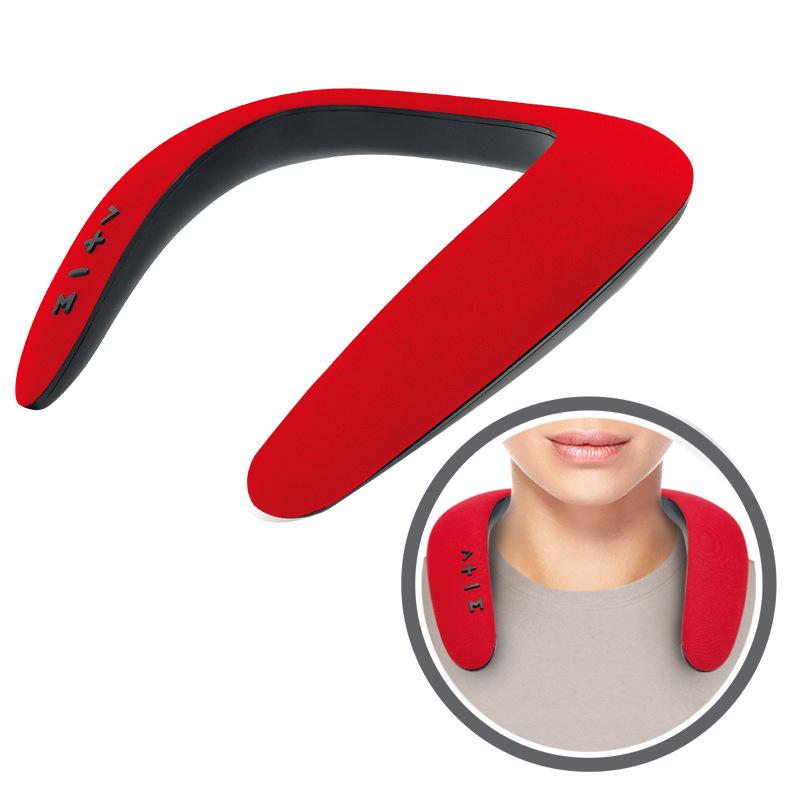 HS Bluetooth Cổ Loa Cột Loa Không Dây Rảnh Tay Vòng Cổ Loa Có Bass FM Khe Cắm Thẻ SD Có Mic Cho Trò Chơi Color: Grey