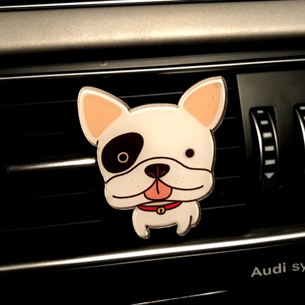 Phụ kiện tạo hương thơm gắn điều hòa xe hơi hình chú chó dễ thương