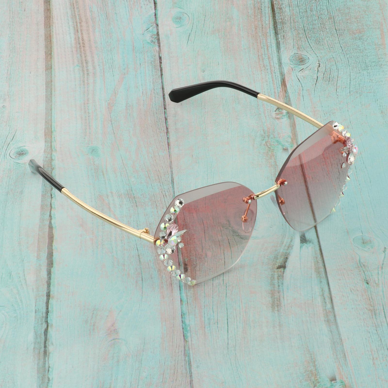 Fashion Vintage Oversized Sunglasses Women Gradient Eyewear Glasses