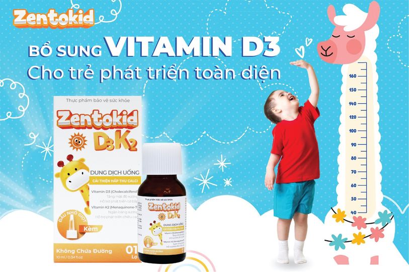 Dung dịch uống Zetokid D2K3 CPC1HN ngăn ra mồ hôi trộn, giúp trẻ cao lớn hơn, vươn xa hơn