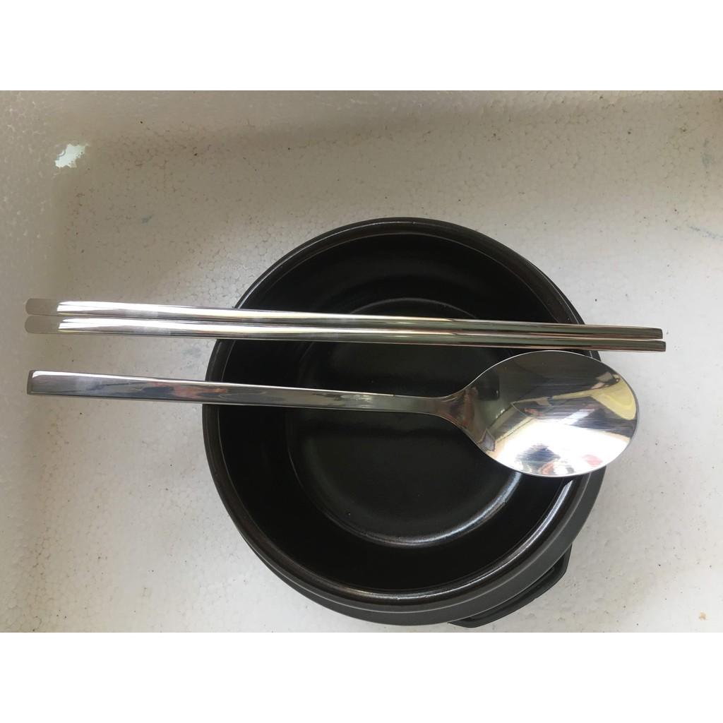 COMBO 10 CÁI MUỖNG ĐẦU TRÒN CÁN DÀI INOX SÁNG BÓNG DÀY 22 CM