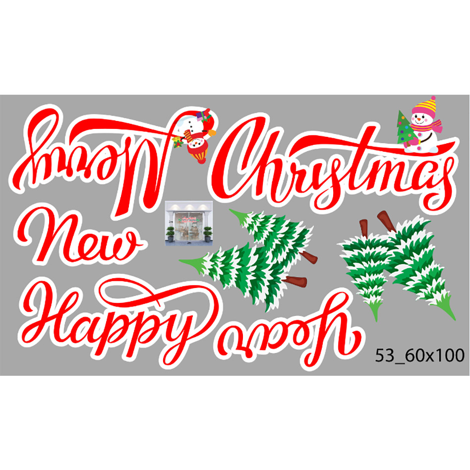 Decal trang trí giáng sinh combo số 8