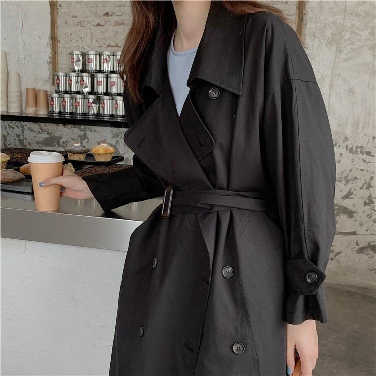 Áo khoác nữ kaki dáng dài thu đông Style Hàn Quốc - Có ảnh thật