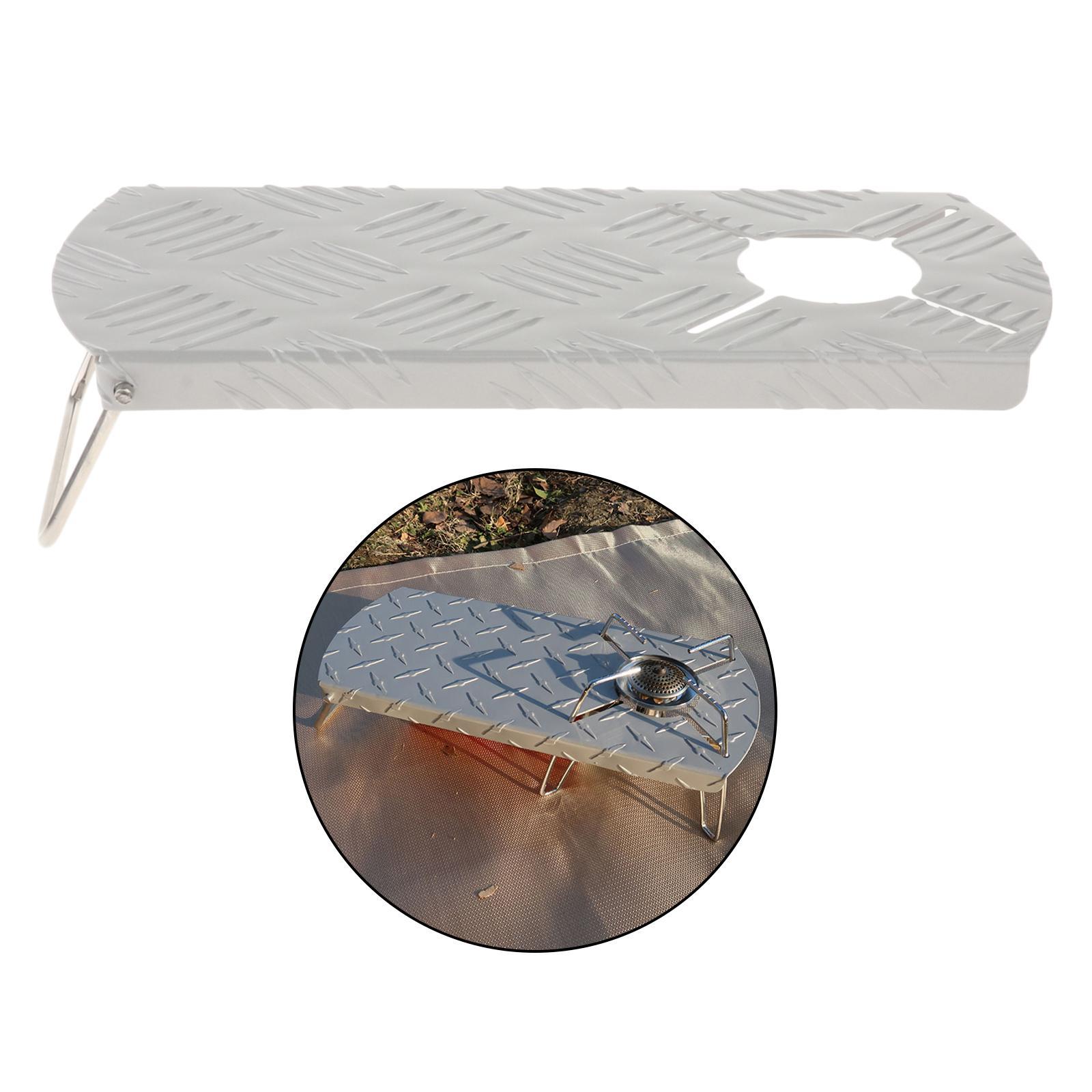 Portable Camping Table, Aluminum Alloy Folding Split Gas Stove Stand Holder Desk with Storage Bag for Picnic, Beach Dining &amp; Cooking, Easy to Clean