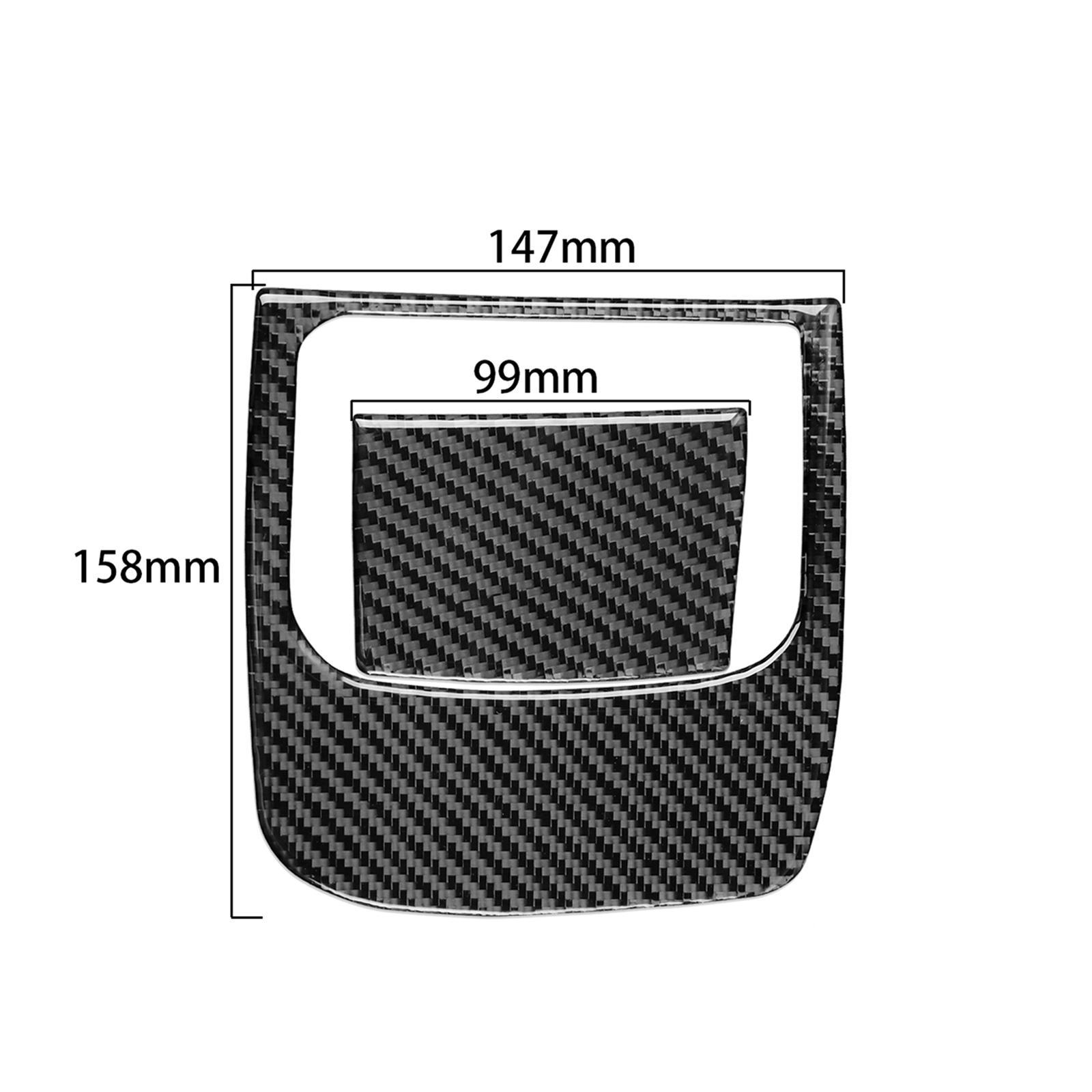 2x Car Rear Console Storage Panel Trim Cover Carbon Fiber Sticker for A90 Accessory Easy Installation