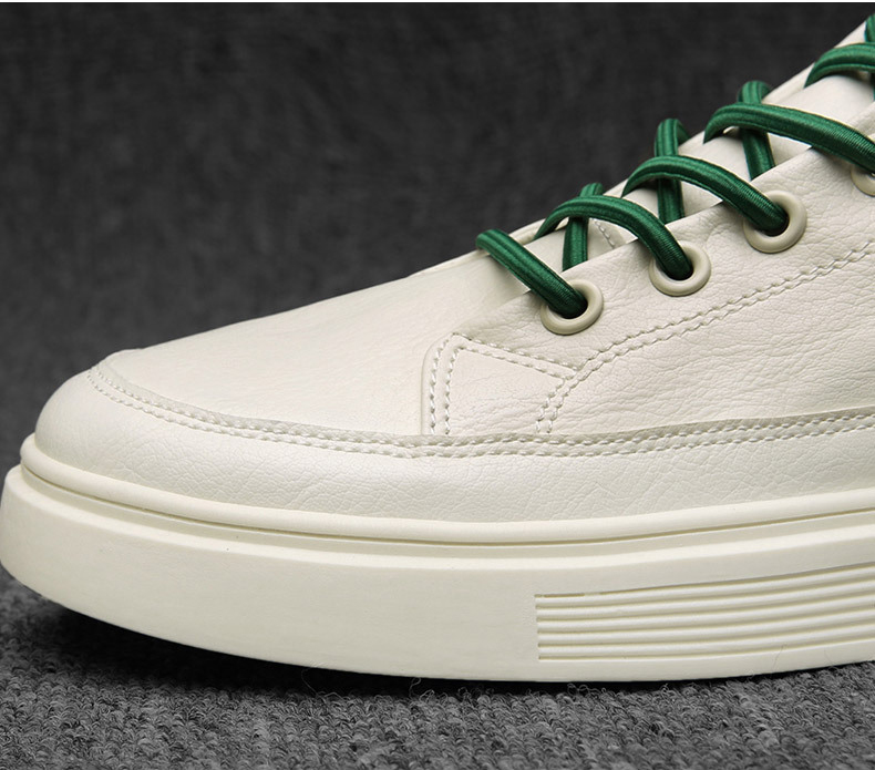 Giày Thể Thao Sneaker Nam Da Trắng, Đế Cao Su, Giày Chuẩn, Phom Dáng Chuẩn Size G195