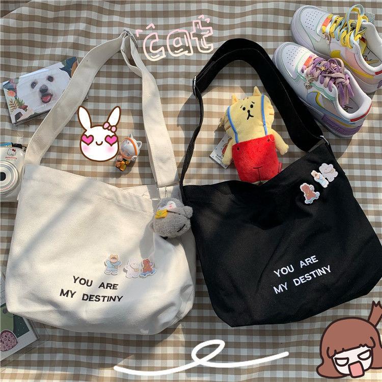 Large Capacity Canvas Bag All-Match Messenger Bag