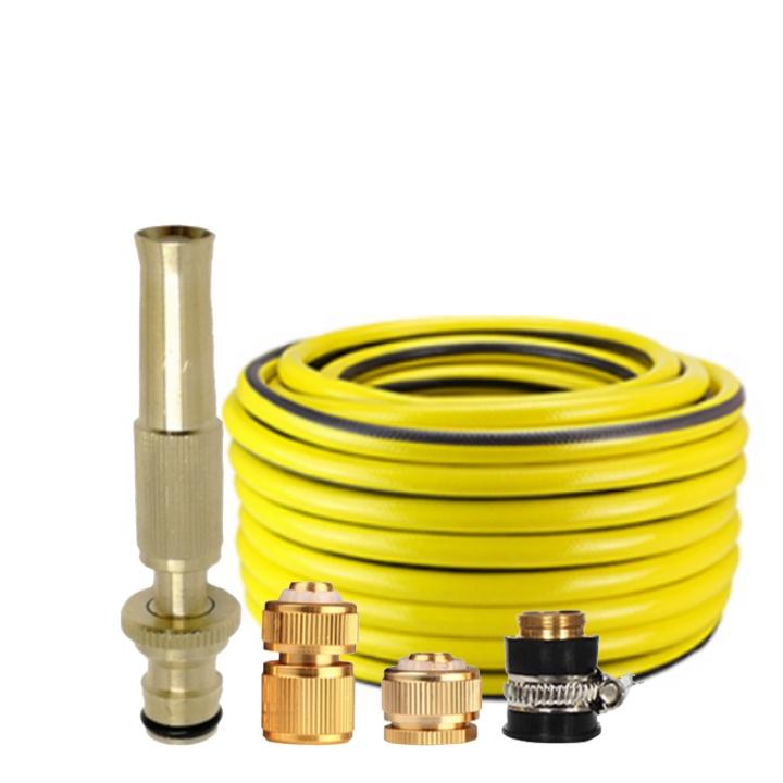 Rửa xe tưới cây Bộ dây và vòi xịt tăng áp lực nước 300% loại 25m cút đồng,nối đồng 206587