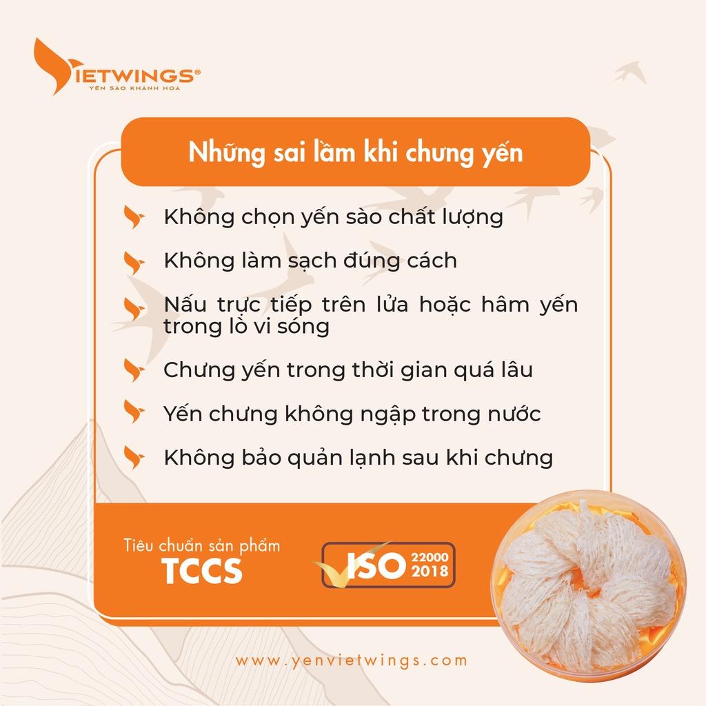 Yến sào tinh chế cao cấp Vietwings từ 8g - 10g/tai yến