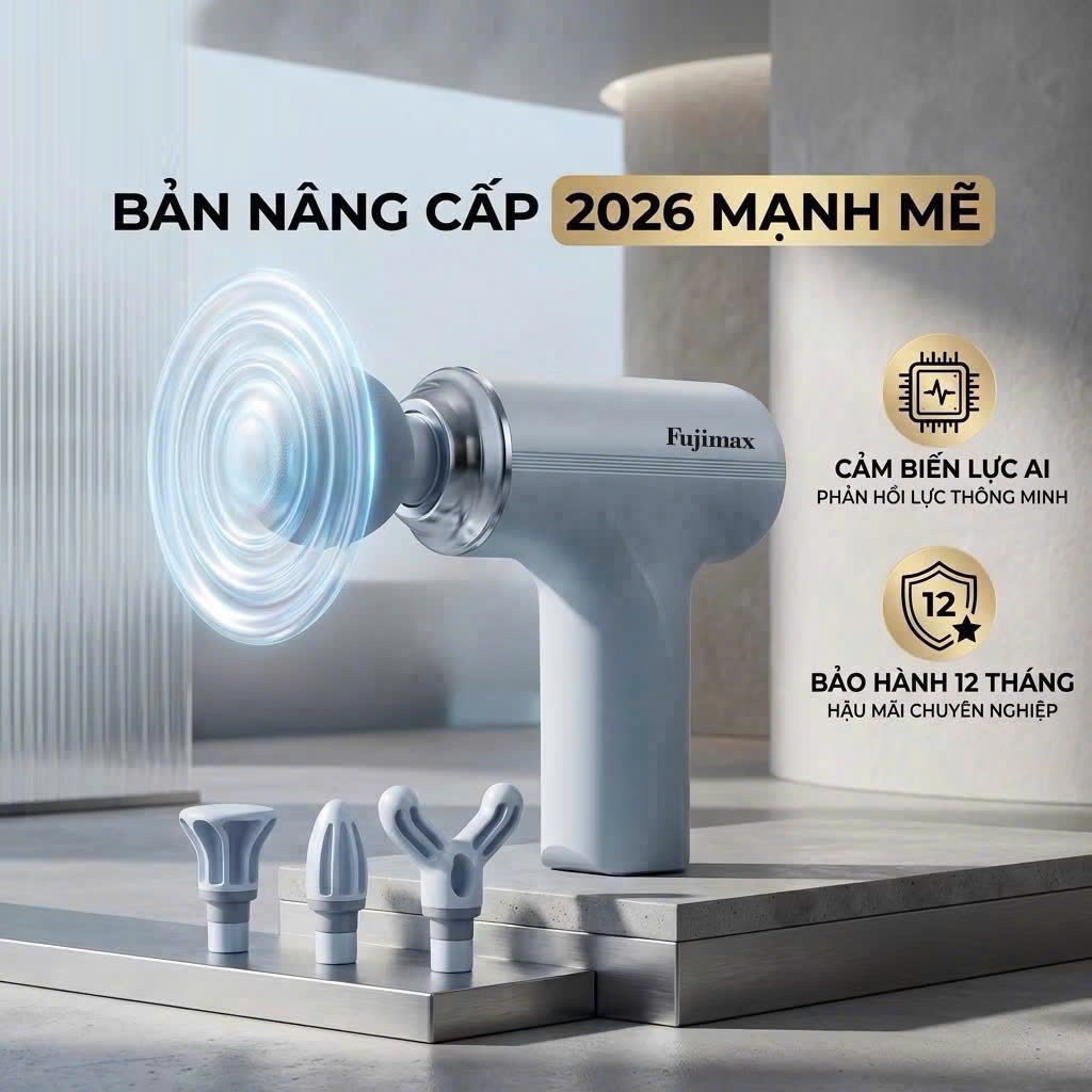 [LOẠI 1 PIN KHỎE] Máy massage cầm tay, máy massage cổ vai gáy 6 Cấp Độ Chuyên Sâu Đa Năng Bảo Hành 12 Tháng