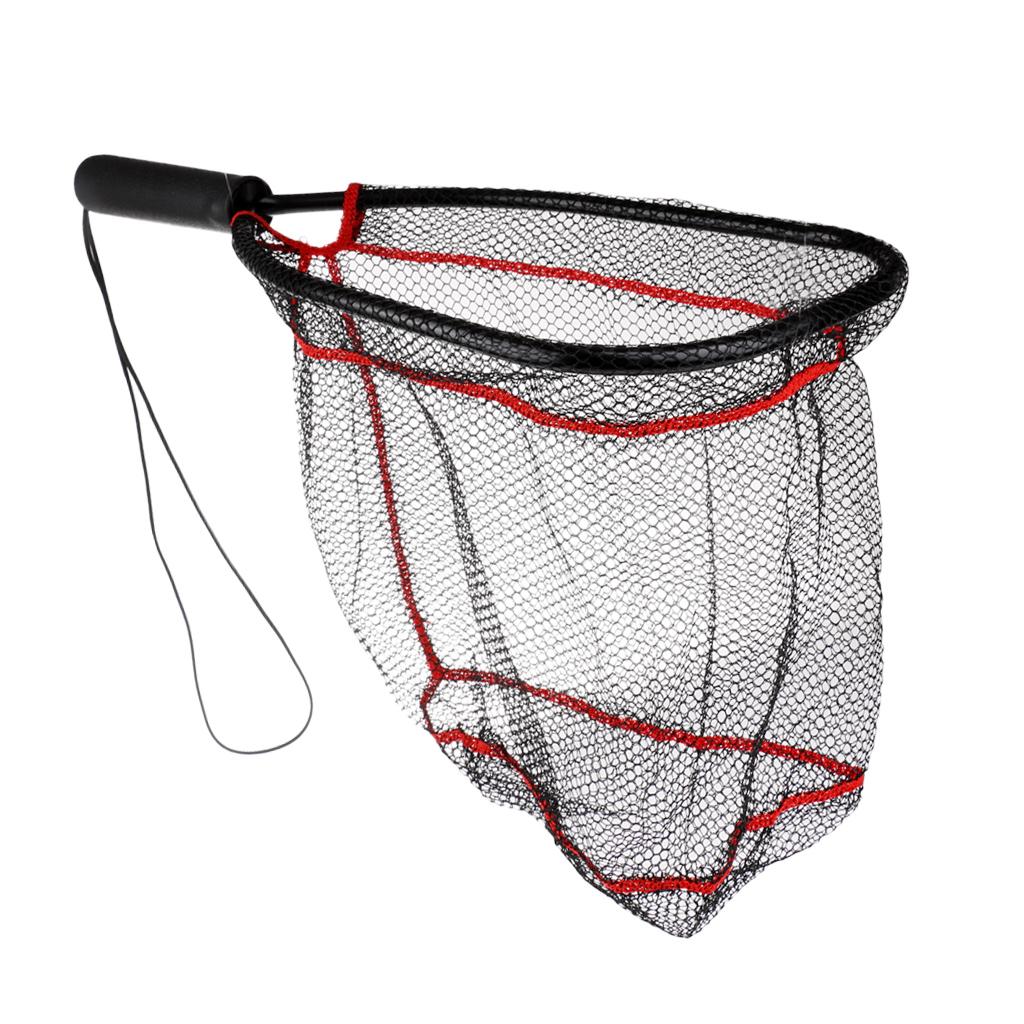 Aluminum Landing Net Catch And Release Nets Fly Fishing Nylon Mesh Brail Net