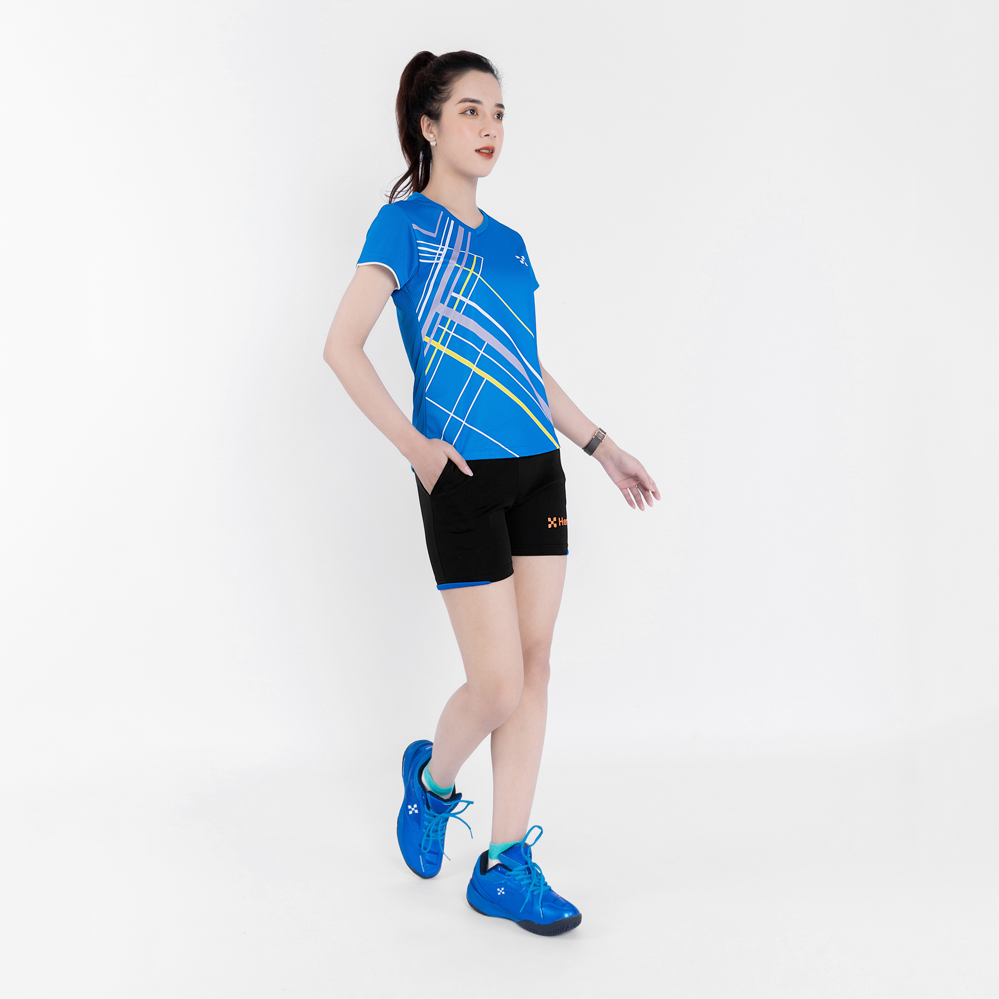 Áo Thể Thao Nữ HERMOD Tennis, Cầu Lông, Bóng Chuyền, Vải Co Dãn, Thoáng Mát, Thấm Hút B03XD