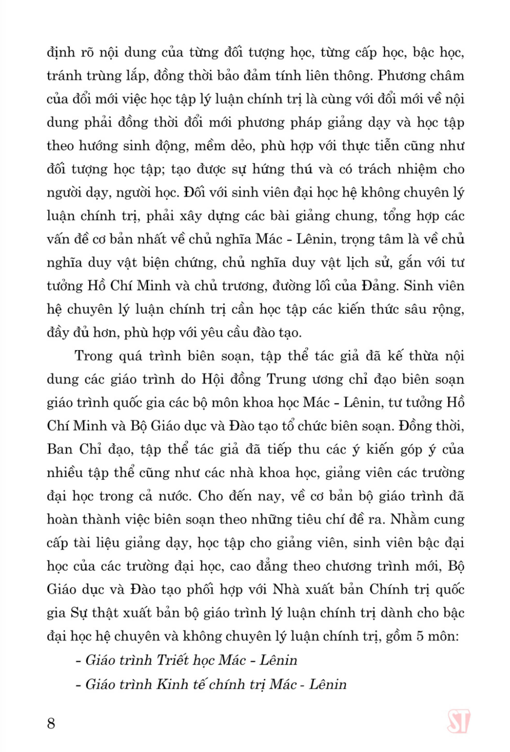 Giáo trình Lịch sử Đảng Cộng sản Việt Nam (Dành cho bậc đại học hệ không chuyên lý luận chính trị)- bản in năm 2024