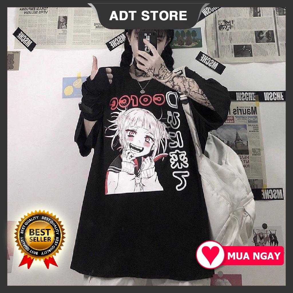Áo Thun Unisex Nam Nữ Form Rộng Tay Lỡ TOGA HIMIKO MY HERO ACADEMIA, NỮ SÁT THỦ HỌC ĐƯỜNG, Thời Trang Anime Nhật Bản