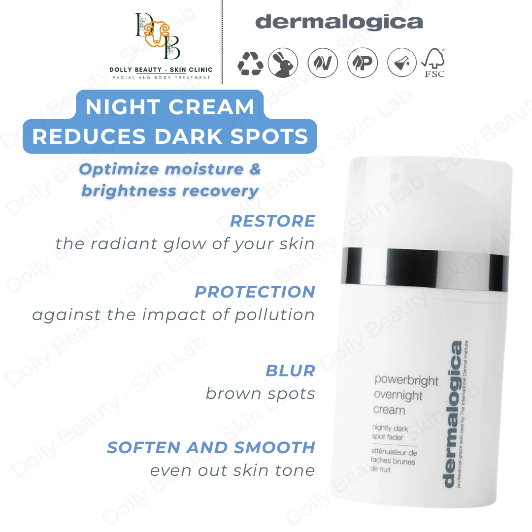 Kem dưỡng ban đêm dành cho da có sắc tố POWERBRIGHT OVERNIGHT CREAM của Dermalogica - Dolly Beauty