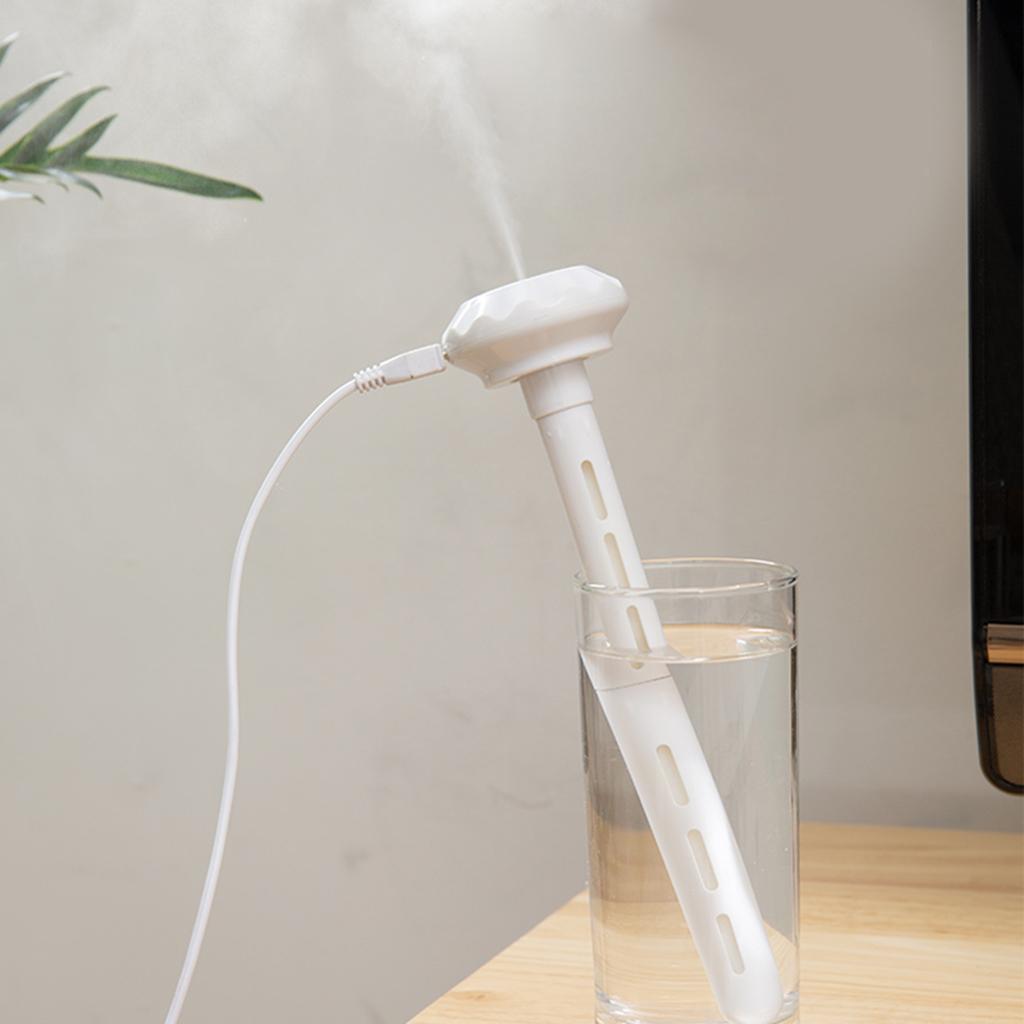 2Pcs Air Humidifier Bottle Mist Maker Stick Mute LED Light For Home Office