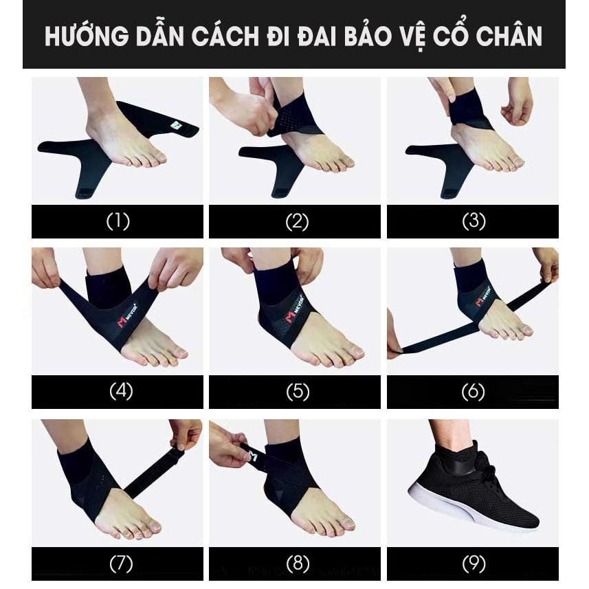 Đai Bảo Vệ Cổ Chân Veidoorn Có Đai Trợ Lực Tập Gym, Đai Bó Cổ Chân Bảo Vệ Mắt Cá