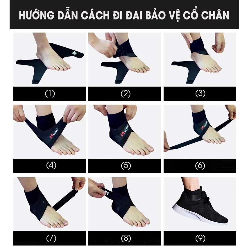 Đai Bảo Vệ Cổ Chân Veidoorn Có Đai Trợ Lực Tập Gym, Đai Bó Cổ Chân Bảo Vệ Mắt Cá (1 Đôi)