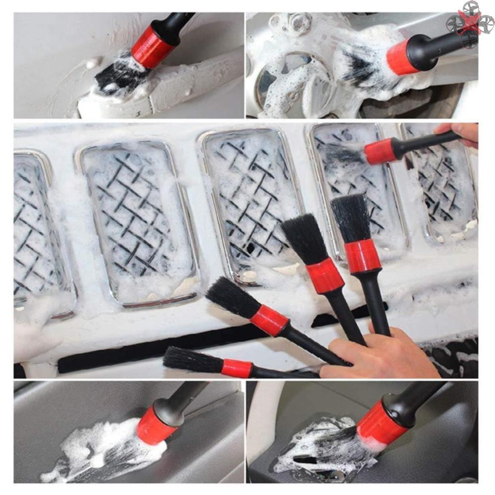 Set 10 Cọ Vệ Sinh Máy Điều Hòa Xe Hơi Kèm 2 Bàn Chải