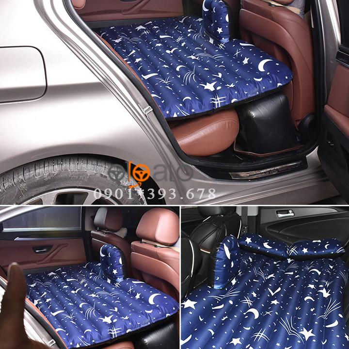 Đệm hơi ô tô Mitsubishi Pajero Sport vải dù Oxford CAO CẤP họa tiết ngôi sao