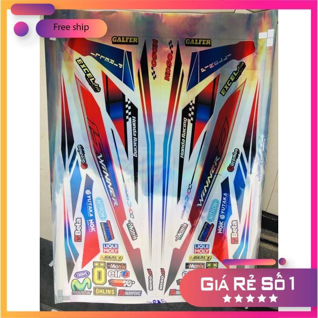 Trọn bộ tem rời winner chuyển màu Crom titan 7 màu bảo hành màu sắc vĩnh viễn