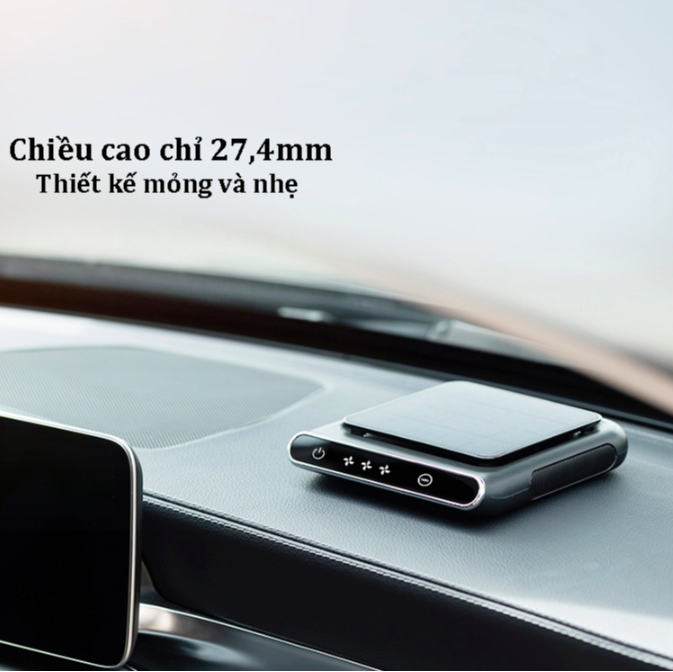 Máy lọc không khí thông minh không dây sử dụng Pin năng lượng mặt trời hoặc cổng USB - Nội thất ô tô