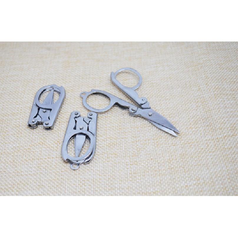 Kéo gấp xếp mini nhỏ gọn du lịch móc khoá CT24H