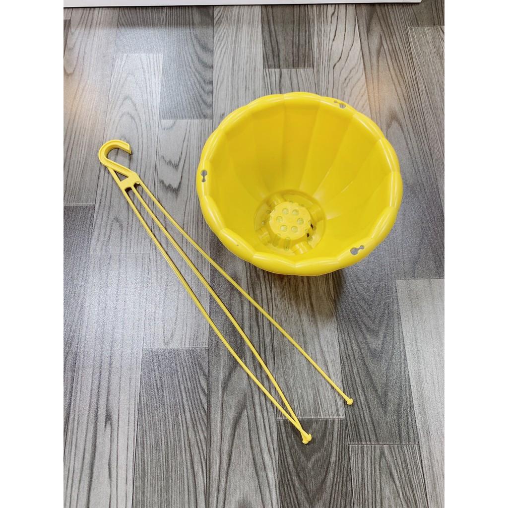 Chậu nhựa treo trồng cây- Chậu bí treo trồng hoa, cây cảnh kèm dây treo, cỡ To hàng loại 1 dày đẹp.