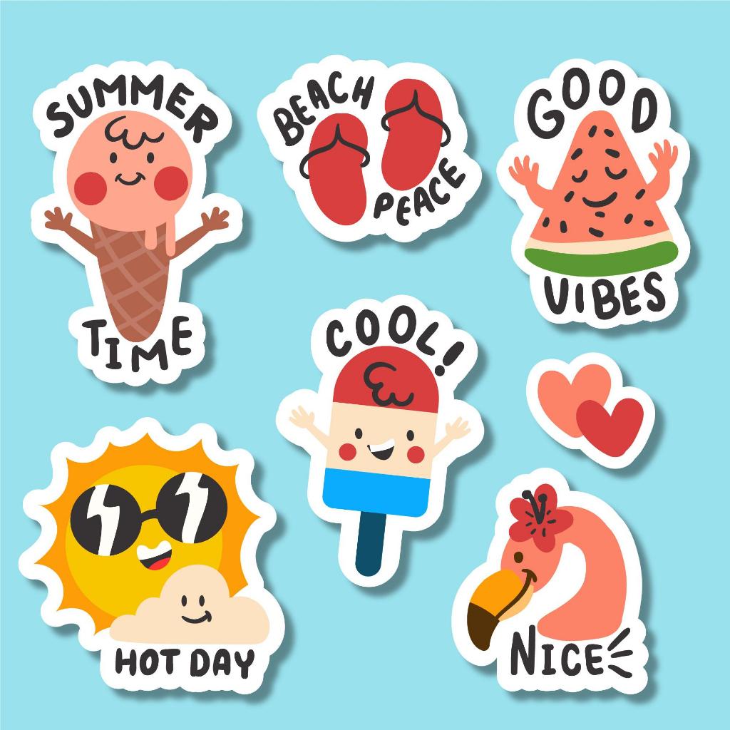 Sticker cute đáng yếu chống nước dán trang trí laptop, mũ nón bảo hiểm, vali, xe tay ga - 4043758