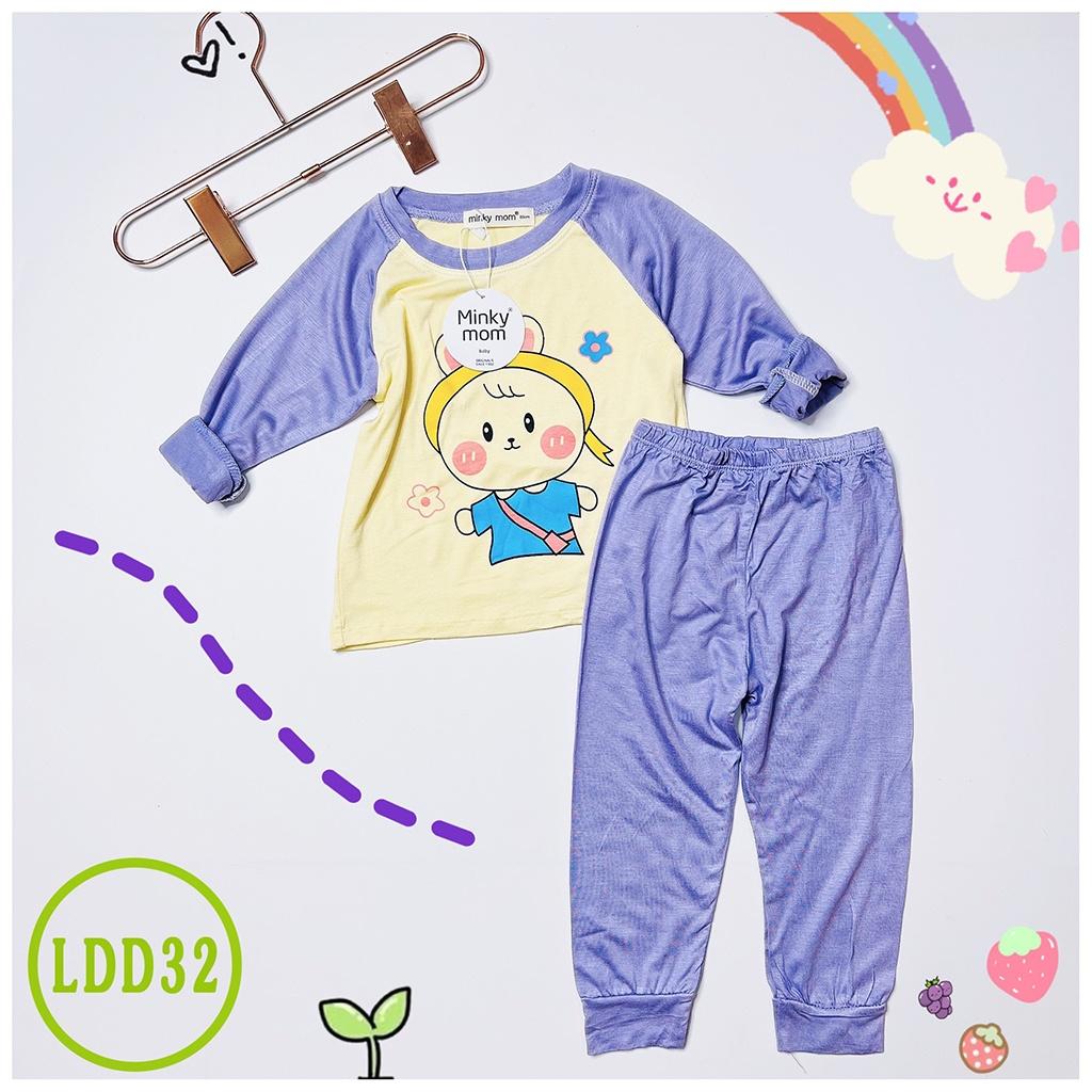 Bộ Dài Tay Cho Bé LDD32 Đồ Bộ Thun Lạnh Cao Cấp Mềm Mịn Thoáng Mát Hàng Chuẩn Loại 1 MINKY MOM