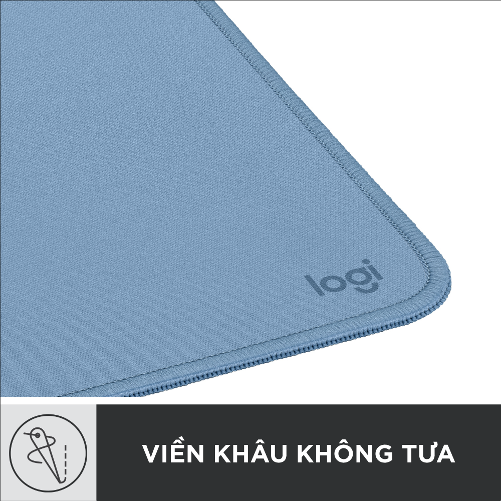 Lót chuột Logitech Mouse Pad - Đế cao su chống trượt, lướt dễ dàng, bề mặt chống đổ tràn, bền bỉ, nhỏ gọn - Hàng chính hãng - Màu