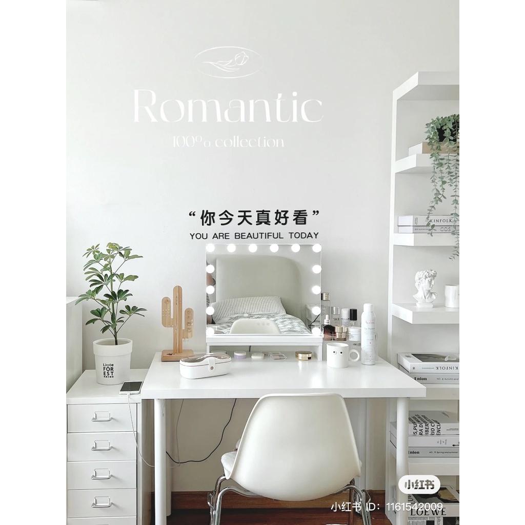 Combo NTP01 Bàn Trang Điểm Có Gương Cảm Ứng Ba Chế Độ Theo Phong Cách Tối Giản