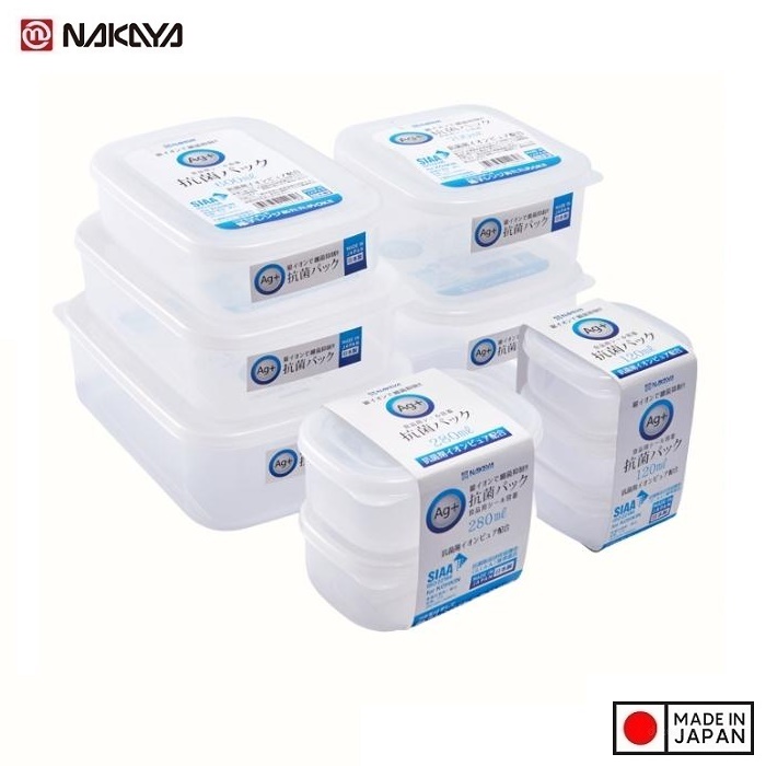 Bộ 2 hộp thực phẩm nắp mềm Ag+ 280ml - Hàng nội địa Nhật Bản nhập khẩu chính hãng