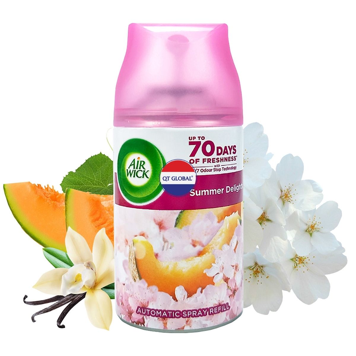 Bình xịt thơm phòng Air.Wick Summer Delights 250ml QT016833 - hoa lan trắng