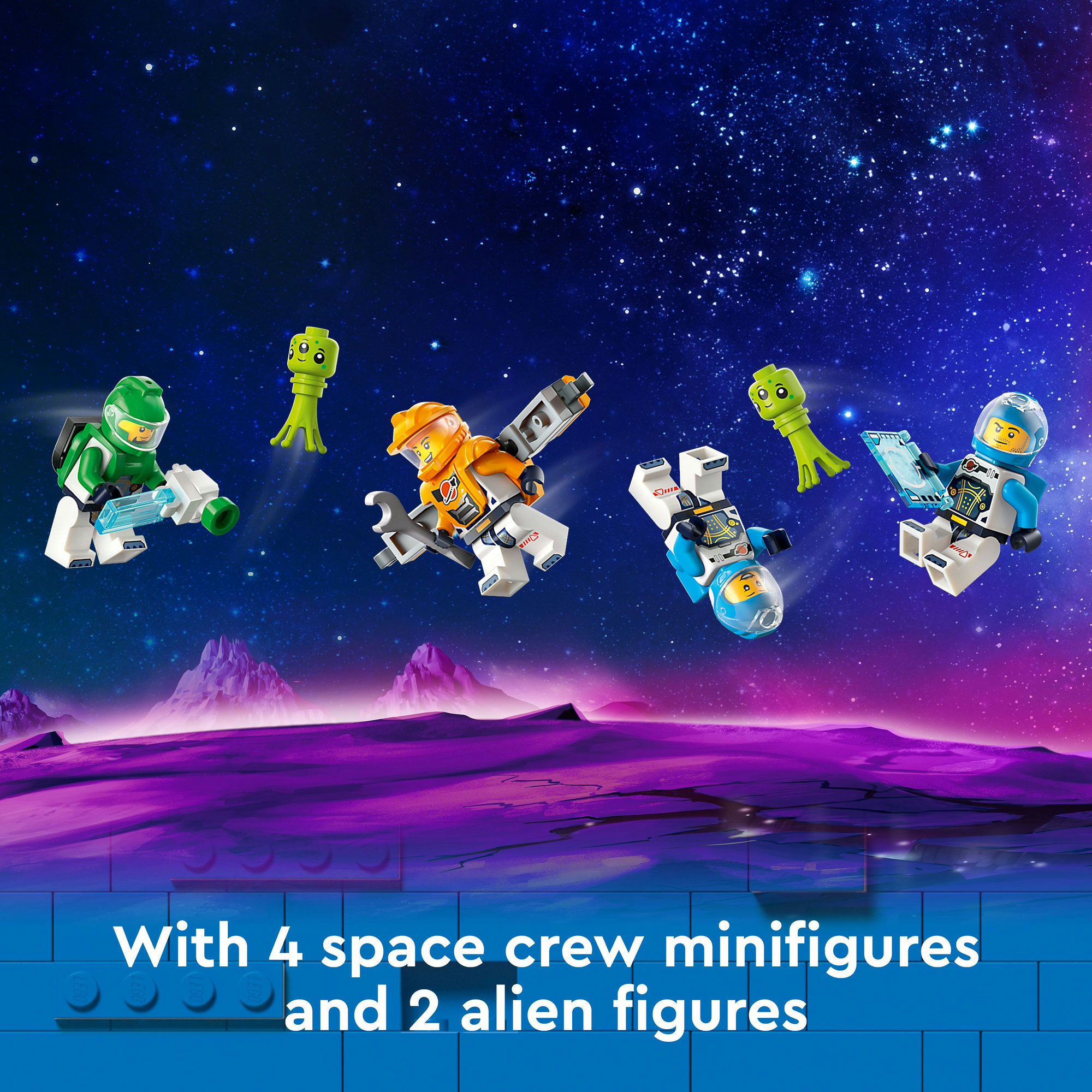 LEGO CITY 60432 Đồ chơi lắp ráp Xe thám hiểm vũ trụ có cần trục (758 chi tiết)