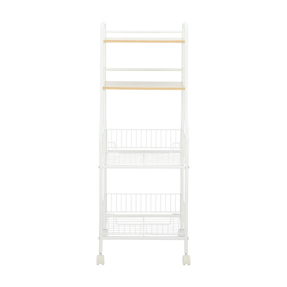 Kệ nhà tắm đa năng 4 tầng SPEED SHELF khung thép cao cấp sơn trắng kết hợp bánh xe di chuyển tiện lợi | Index Living Mall - Phân phối độc quyền tại Việt Nam